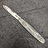 1921 British Antique White Pearl Shell Engraving Handle Pure Silver Blade Folding Pen Knife